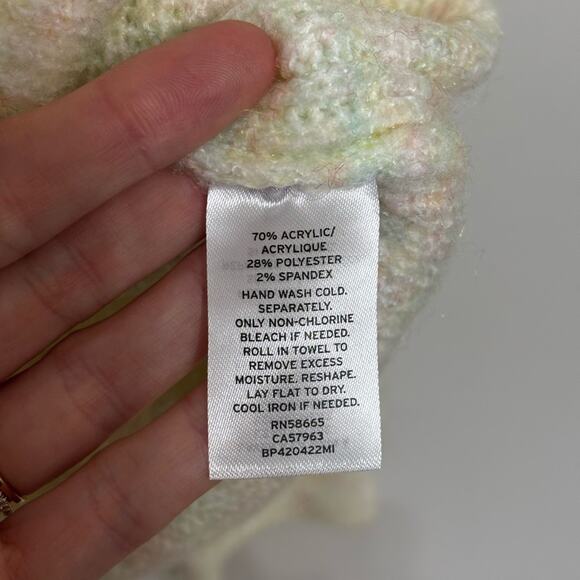 NWT BP Nordstrom Crewneck Sweater in Pastel Rainbow Knit - Size XL - Picture 8 of 8